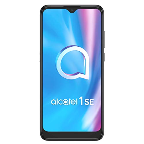 Alcatel 1SE Smartphone 4G Dual Sim, Display 6.22” HD+, 32GB, 3GB RAM, Tripla Camera, Android 10, Batteria 4000mAh, Power Grey, [Italia]
