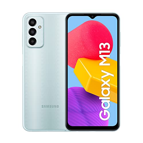 Samsung Galaxy M13 Smartphone Android Display 6.6’’¹ FHD+ TFT LCD Batteria 5.000 mAh, Tripla fotocamera, RAM 4GB Memoria interna 64 GB² espandibile³, Blue [Versione italiana] Esclusiva Amazon