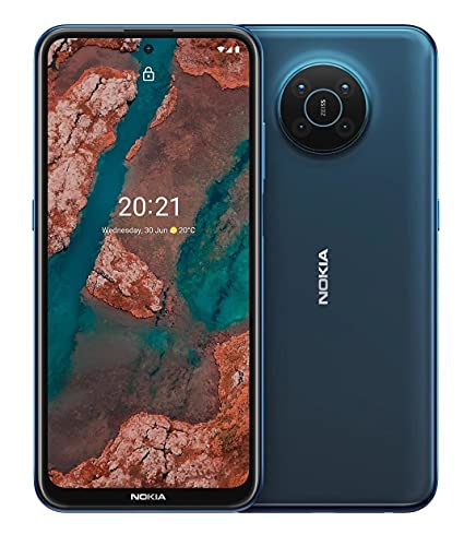 Nokia X20 - Smartphone 5G Dual Sim, Display 6.67” FHD+, 128GB, 8GB RAM, Quad Camera ottiche ZEISS, Android 11, Batteria 4470mAh, Blu (Nordic Blue) [Italia]