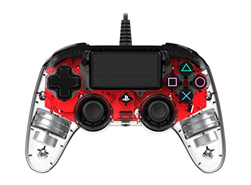 Nacon Compact Controller PS4 Ufficiale Sony PlayStation, Crystal Ro...