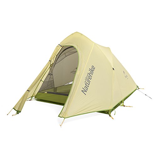 Naturehike Cirrus Ultralight 20D, Tenda da Campeggio in Silicone per 2 Persone (Grigio & Verde)
