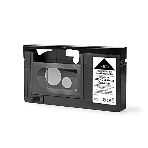 NEDIS VCON110BK, Convertitore VHS   Conversione: VHS-C a VHS   Plug and Play   Nero