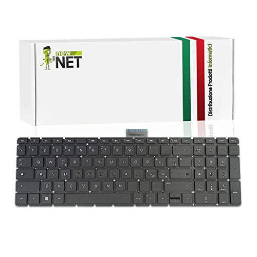 New Net Keyboards - Tastiera Italiana Compatibile con Notebook HP Pavilion 15-bs125nl 15-bs127nl 15-bs129nl 15-bs130nl 15-bs142nl 15-bs148nl 15-bs199nl 15-bs514nl 15-bs515nl