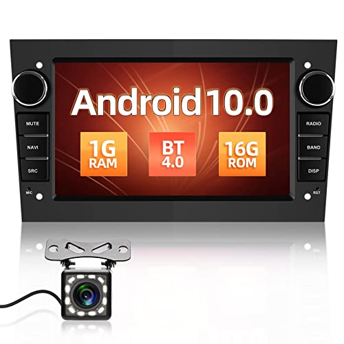 NHOPEEW Autoradio 2 Din per Opel Android 10.0 [1G+16GB],7 Pollici Stereo Auto 2 Din con Navigatore per Opel Meriva Astra Vivara Combo con Bluetooth WIFI USB DAB+ Mirror Link(Nero)