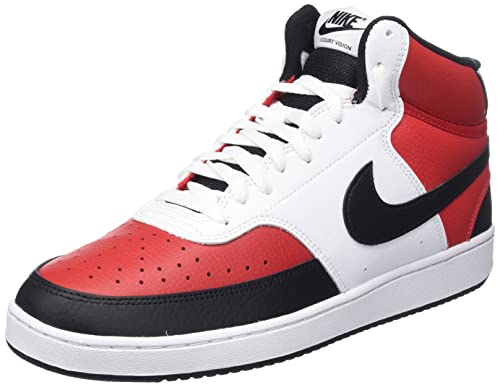 Nike Court Vision Mid NBA, Sneaker Uomo, University Red Black-White, 45 EU