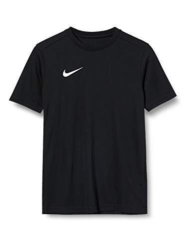 Nike Y Nk Dry Park VII JSY SS, T-Shirt Unisex Bambini, Black White, M