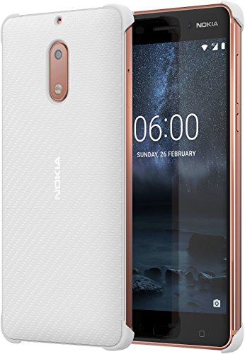 Nokia 1 a21 m97 00va in Fibra di Carbonio 802 CC Design Custodia 6 Pearl Bianco