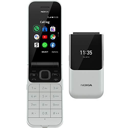 Nokia 2720 Telefono Cellulare 4G Dual Sim, Display 2.8  a Colori, 4GB, Tasti Grandi, Tasto SOS, Bluetooth, Whatsapp, Fotocamera, Grigio, Italia