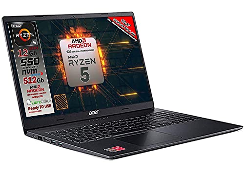 Notebook Acer portatile, Cpu Ryzen 5 3500U, 4 core fino a 3,7 GHz i...