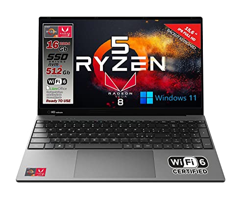 Notebook Corebook cpu RYZEN 5 3450 4 core con Radeon Vega 8, SSD 512Gb, Display 15,6 Ips Full Hd, 16 Gb DDR4, Win 11 pro, libre office, WI-FI 6, tastiera retroilluminata, preconfigurato gar. italia