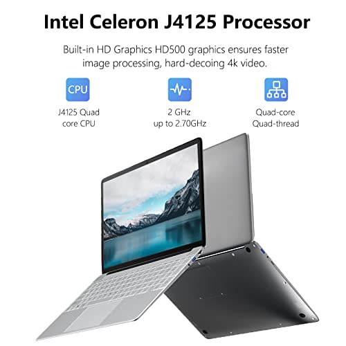 Notebook KUU A8S Pro da 15,6 pollici, Celeron J4125 Quad-Core 8GB R...