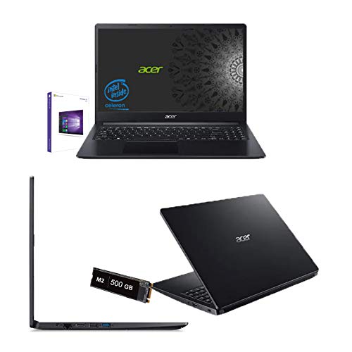 Notebook Pc Acer portatile Intel N4020 fino a 2.8Ghz. Display 15,6 ,Ram 8Gb Ddr4,Ssd Nvme 500Gb M2,Hdmi, USB 3.0,Wifi,Lan,Bluetooth,Webcam,Windows 10 Pro,Open Office,Antivirus