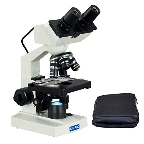 OMAX 40X-2000X Microscopio binoculare composto digitale incorporato da 1,3 MP con custodia in vinile