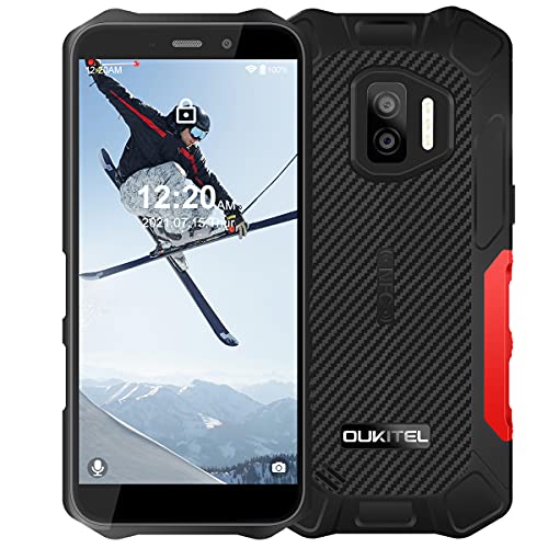 OUKITEL WP12 Pro Rugged Smartphone, Telefono Indistrutibile Dual 4G Android 11, IP68 Impermeabile Antiurto, 4GB +64GB, Triple Camera, 5.5  HD+, Batteria da 4000mAh, Face ID, NFC, GPS, OTG