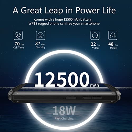OUKITEL WP18 (2022) Rugged Smartphone, Batteria 12500mAh, 5.93  HD+...
