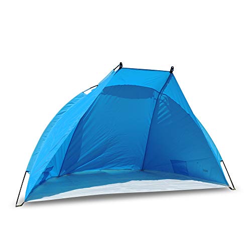 Outdoorer Tenda da Spiaggia Helios, Blu, UV 80, Ultraleggera, ingombro Minimo
