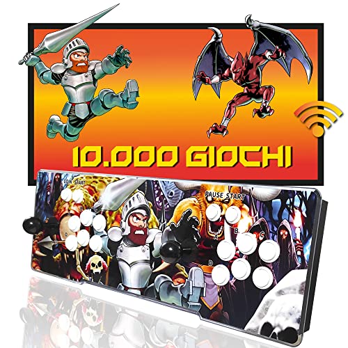 Pandora Box Wi-Fi 8000 giochi, capacità di installare fino a 10000 giochi, Versione 2022, Retro Console Macchina ricreativa Arcade, Joystick, Mame, Neogeo, SFC, NES, GBA, MD, Dreamcast,GB,PSone, PSP