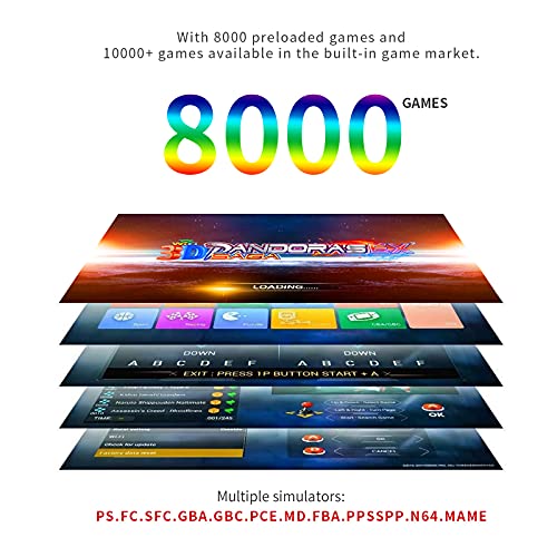 Pandora s Box, 8000 Giochi in 1 Console Pandora Arcade Game Console...