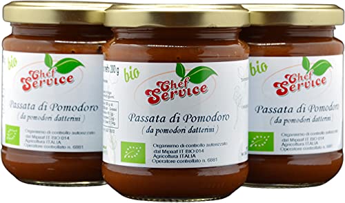 Passata di pomodoro datterino fresco italiano bio, ricetta e prodotto artigianale di Chef Service | OFFERTA 3 pz da 200gr