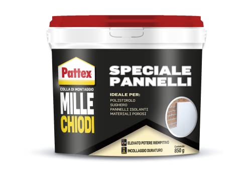 PATTEX Millechiodi Speciale Pannelli, Adesivo Bianco di Montaggio M...