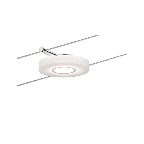 Paulmann 940.90 corda System discled1 Single espansione bianco caldo 1 X 4 W LED cromato satinato 94109 corda lampada a sospensione, plastica, argento