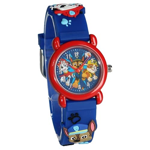 Paw Patrol Kids Time, orologio con un immagine del vostro eroe preferito! Appositamente progettato per gli osservatori di orologi da ragazzo, blu blu, taglia unica, Blu mare, Onesize, cinghia