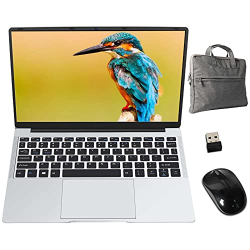 PC Portatile 14.1 Pollici FHD 1920 x 1080 B2 Notebook con Intel Celeron 6 GB RAM 64 GB SSD Windows 10 64 Bits, Supporta SD TF 512GB, WiFi | Webcam | Bluetooth | HDMI, con Mouse e Borsa PC, Grigio
