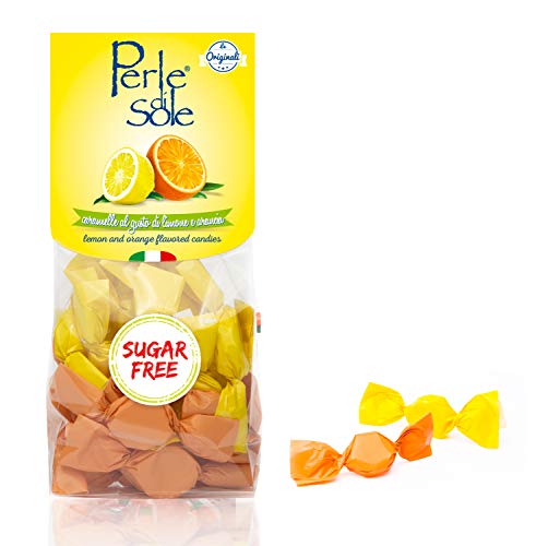 Perle di Sole Caramelle Limone e Arancia senza Zucchero - 100 Gr