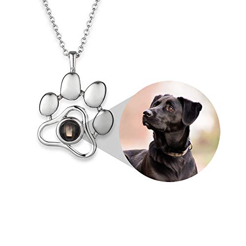Pet collana commemorativa regalo – immagine personalizzata animale domestico – ciondolo con foto di proiezione – regalo di simpatia per gli amanti degli animali domestici