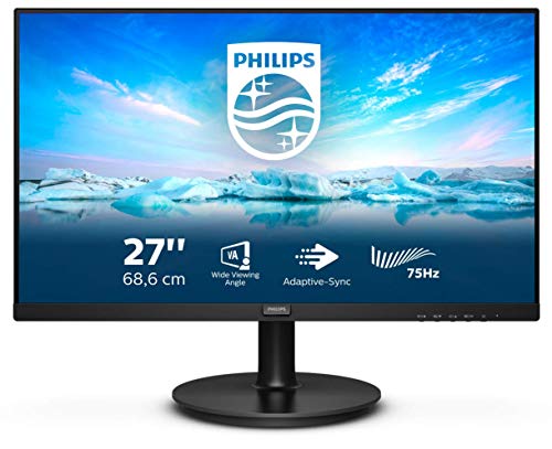 Philips 272V8LA, Monitor 27  LED VA, Full HD, 4 ms, 3 Side Frameless, Low Blue Mode, Flicker Free, HDMI, Display Port, VGA, VESA, Audio Integrato, Nero