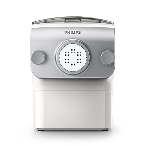 Philips Macchina per la Pasta - Completamente Automatica, con Auto Pesatura, 4 Trafile, Argento Bianco (HR2375 05)