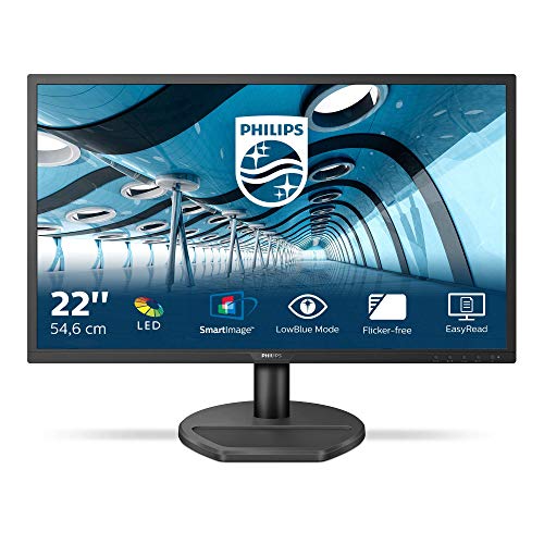 Philips - MMD Monitors Italia Gaming Monitor 221S8LDAB, 22  LED, Full HD, 1 ms, Casse Audio Integrate, HDMI, DVI, VGA, Low Blue Light Protezione Occhi, Flicker Free, VESA, Nero