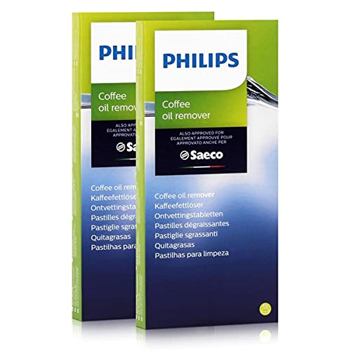 Philips Saeco CA6704 10, pastiglie sgrassanti per caffè, confezione da 2 pezzi con 6 pastiglie da 1,6 g cadauna