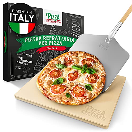 Pizza Divertimento Pietra refrattaria per pizza da forno - Con pala...