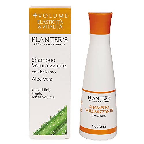 Planter s - Shampoo Volumizzante all Aloe Vera. Ideale per dare volume, elasticità e morbidezza a capelli sottili e fragili, anche grassi. 200 ml