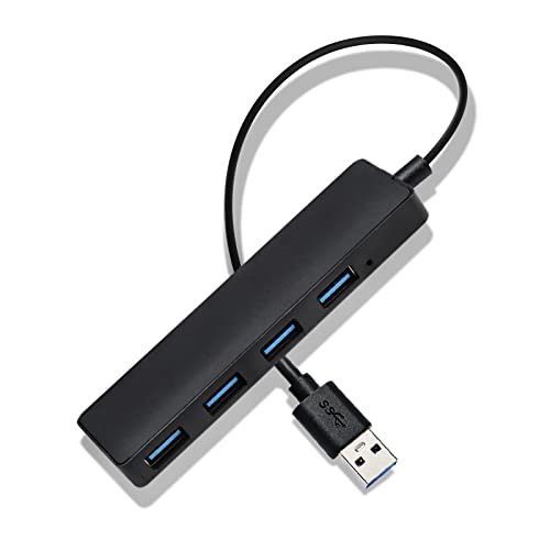 POHOVE Hub USB, 4 Porte USB Hub Ultra Sottile Portatile con 3 USB 2.0, 1 USB 3.0 per Windows XP Vista 7 8 10,Macbook, Mac Pro mini, Pendrive usb, Dischi Rigidi Mobili