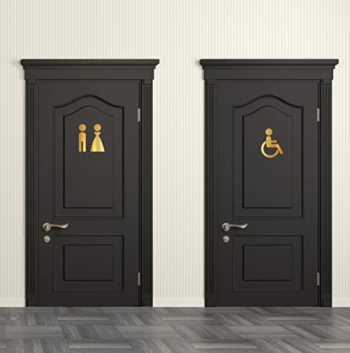 Produttore Simbolo Uomo Donna Disabili WC Bagno Toilette Porta Omin...