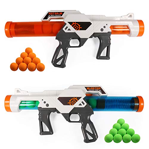 Proiettili Morbidi Pistola giocattolo, 2pcs Dual Battle Pack, pistole ad aria compressa per sparatutto ad aria compressa per bambini di età superiore a 6 anni che giocano con la loro famiglia