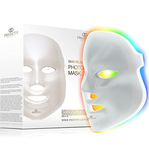 Project E Beauty LED Photon Terapia 7 Trattamento di luce di colore ringiovanimento della pelle Whitening mascherina facciale bellezza della pelle cura giornaliera