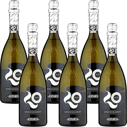 Prosecco Valdobbiadene DOCG | Astoria Conegliano Anniversario | Bollicine Italiane | 6 Bottiglie 75 Cl | Veneto | Idea Regalo