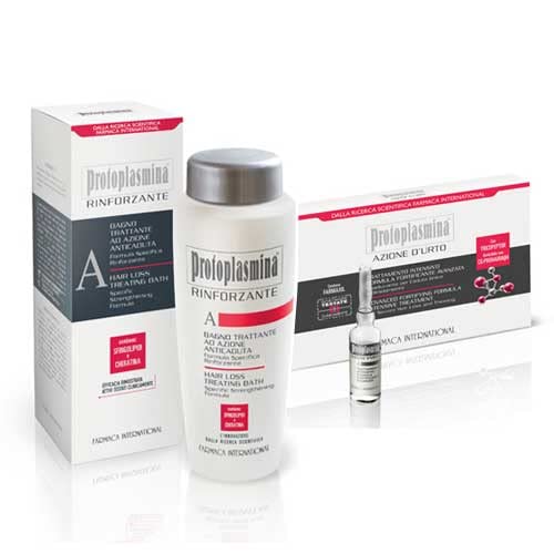 Protoplasmina anticaduta kit shampoo rinforzante Protoplasmina e Fi...