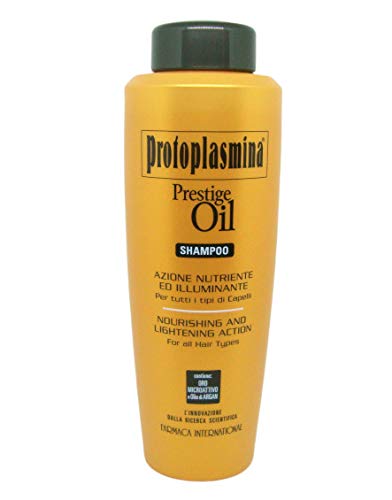Protoplasmina Prestige Oil Bagno Shampoo 1000ml Nutriente Rigenerante e Illuminante Anti-Age con Olio di Argan e Olio di Camelia