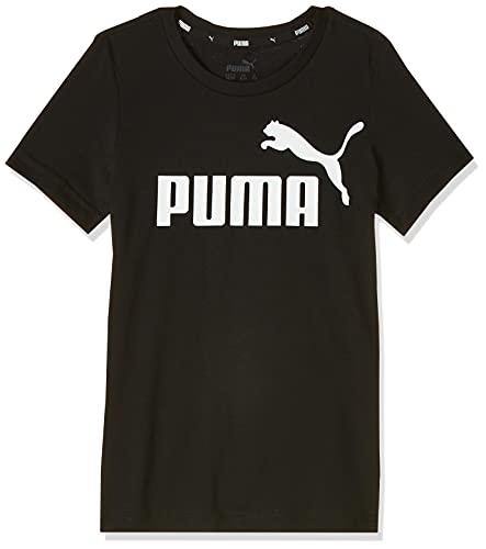 PUMA Ess Logo Tee B, Maglietta Unisex – Bambini, Nero (Cotton Black), 140