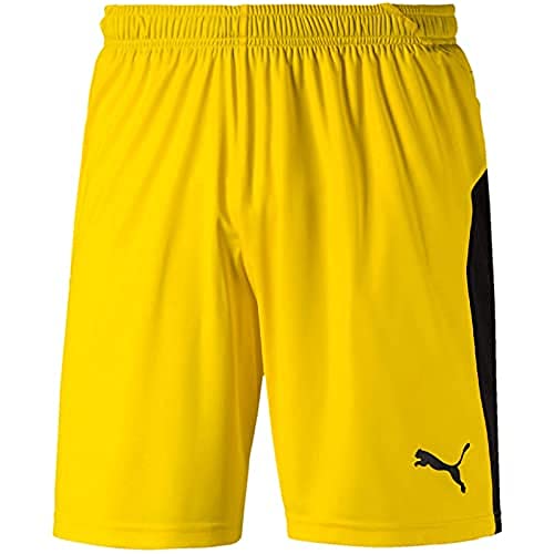 Puma Liga Shorts , Pantaloncini Da Calcio Uomo, Giallo (Cyber Yellow Puma Black), M