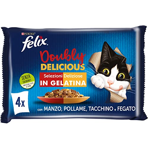 Purina Felix Le Ghiottonerie Doubly Delicious Cibo Umido per Gatti ...