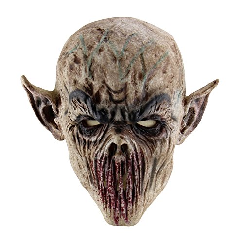 Qlan Maschera della Testa dell animale del Lattice della Maschera di Halloween Horror Halloween per Le Decorazioni del Costume del Partito di Halloween