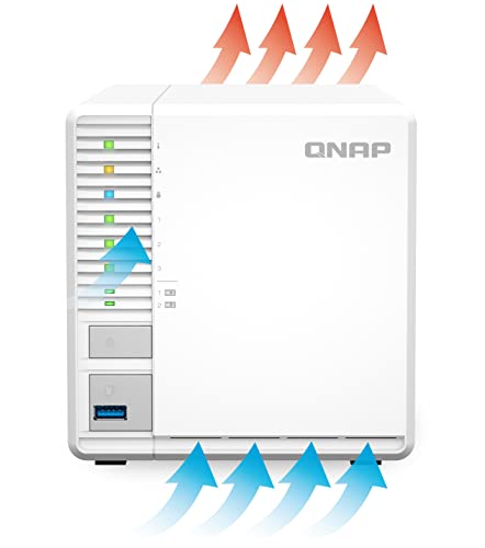 QNAP - Case per Nas DT TS-364-4G, con 3 alloggiamenti, 4 GB di RAM,...