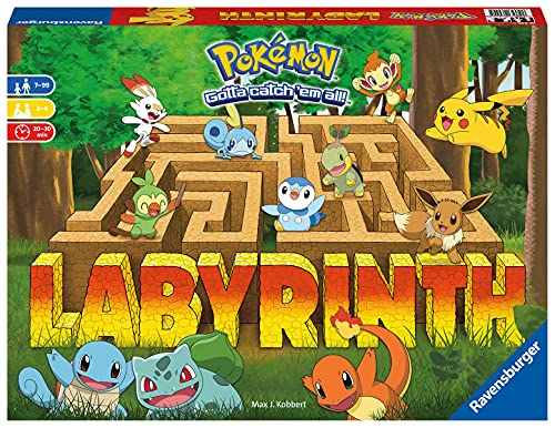 Ravensburger 26949 - Pokémon Labirinto Magico - Gioco in scatola - Gioco da tavolo per famiglie e bambini, da 2 a 4 giocatori, per bambini a partire dai 7 anni