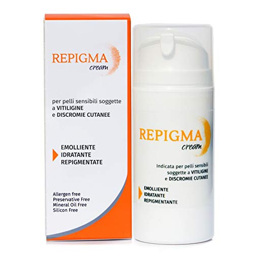 Repigma Cream Crema 95% Ingredienti Naturali Utile per Pelli Soggette a Vitiligine, Macchie Bianche e Discromie Cutanee