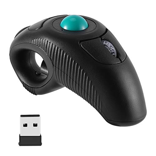 Republe USDigital 2.4 GHz Wireless Wireless Handheld Optical trackball Handheld Design ergonomico Mouse del Mouse Finger Utilizzando Track Ball Ottico